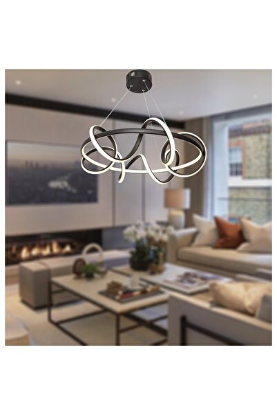 Lambadar Kaos Model Sarkıt Modern Led Beyaz Işık Ultra Power Led Avize Salon Mutfak Oda Hol Ledli Avize