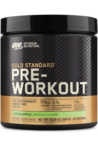 Optimum Nutrition Gold Standard Pre-Workout, Green Apple, 300 Gm