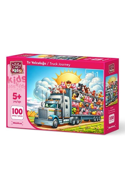 Art Puzzle Art Children's Truck Ride 100 Piece Puzzle