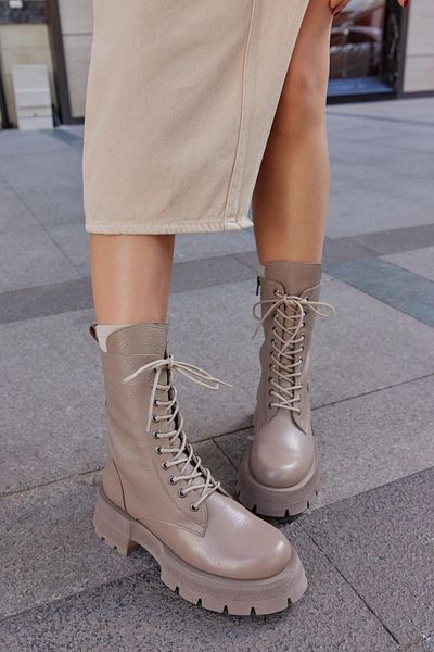 NILUFARR Rody Mink Genuine Leather Thick Soled Women's Boots