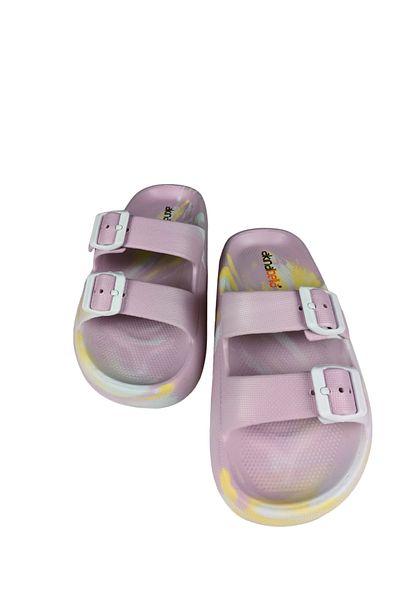 Sia Çanta SİA BAG LIGHTWEIGHT COMFORTABLE SAGLAM POLYPROPYLENE SOFT FLEXIBLE MELANGE COLOR DOUBLE BUCKLE WOMEN'S SLIPPERS