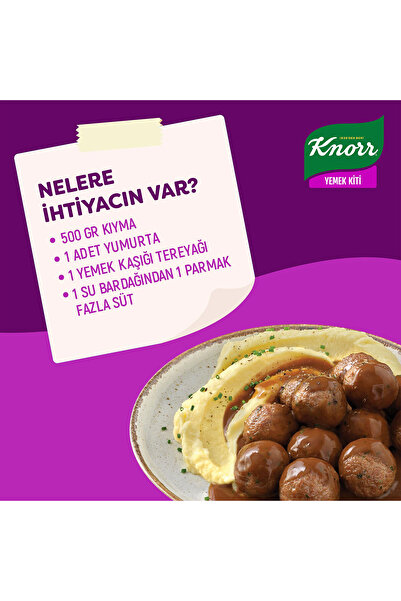 Knorr Yemek Kiti Isveç Usulü Gravy Soslu Köfte 3-4 Kişilik 150g X2