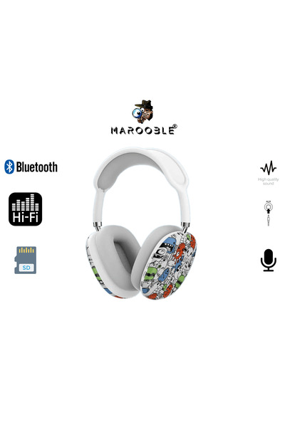 Marooble P9 DESENLİ KABLOSUZ BLUETOOTH KULAK ÜSTÜ WİRELESS KULAKLIK