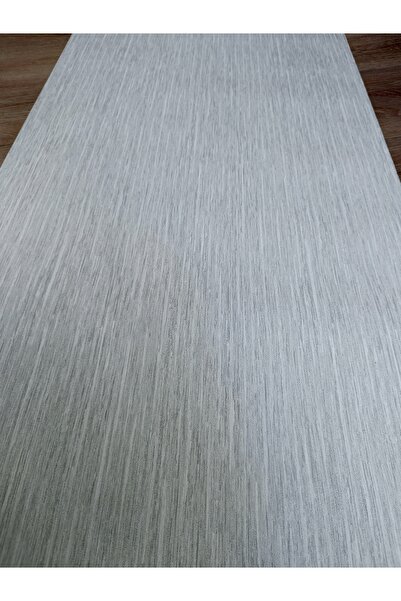 KMS HOME Gri Hafif Simli Sade Hava Alabilen Silinebilir Duvar Kağıdı 5 M²