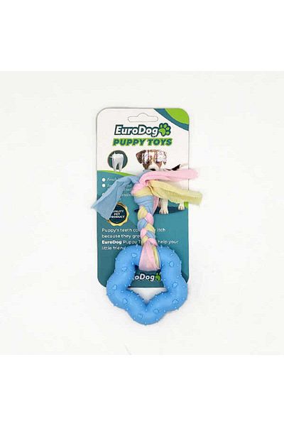 Eurodog Puppy Toys Blue Thick Pentagonal Teeth Eyebrow. Oy. Inslm