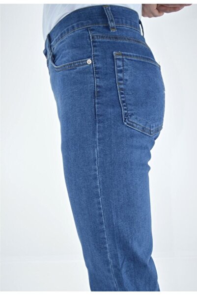 DostumGiyim Μαύρο κλασικό τζιν παντελόνι μεγάλου μεγέθους με κανονική μέση και φαρδύ πόδι ελαστικό ύφασμα Jean