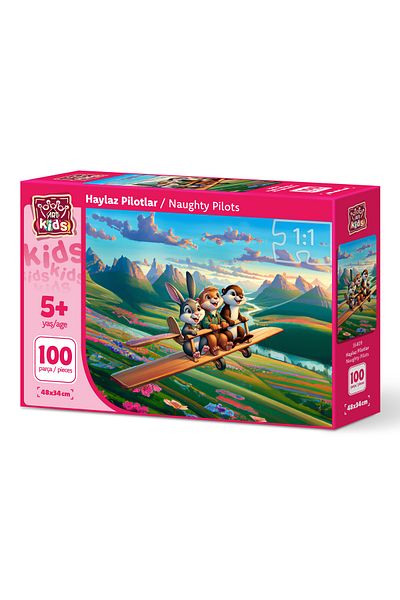 Art Puzzle Art Kids Naughty Pilots 100 Piece Puzzle