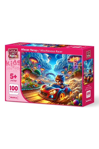 Art Puzzle Art Child Mischievous Racer 100 Piece Puzzle