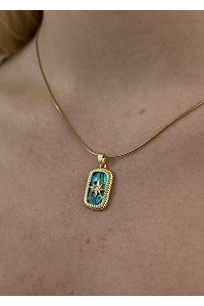 KİLİGİSTANBUL Steel Oval North Star Necklace