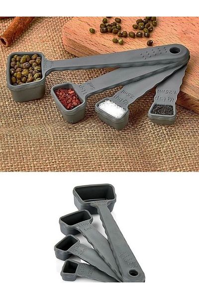 Viyalente Set of 4 Adjustable Practical Measuring Spoons Kp-110