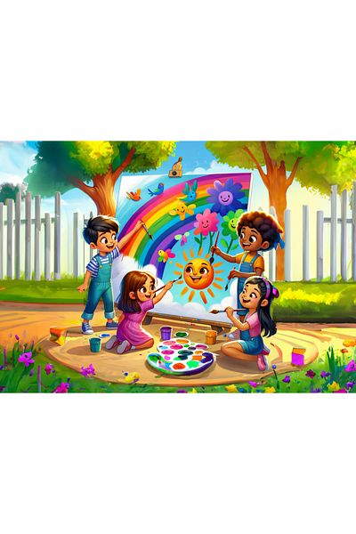 Art Puzzle Art Child Tiny Painters 50 Piece Puzzle