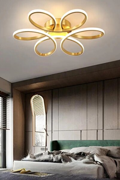 Lambadar Papatya Model Plafonyer Modern Led Beyaz Işık Ultra Power Led Avize Salon Mutfak Oda Hol Ledli Avize