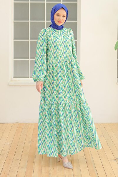 Armine TREND Φαρδύ Φόρεμα Μακρύ Πράσινο 24YT914