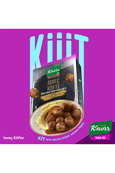 Knorr Yemek Kiti Isveç Usulü Gravy Soslu Köfte 3-4 Kişilik 150g X2