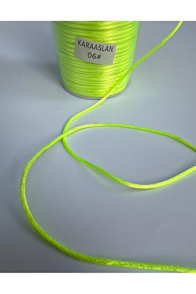 KARAASLAN Floş Ip Neon Yeşil Renk 100 Metre ( Bobin) 2 ml