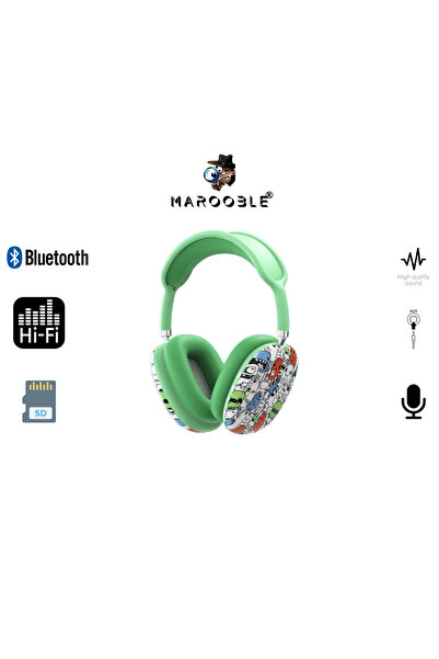 Marooble P9 DESENLİ KABLOSUZ BLUETOOTH KULAK ÜSTÜ WİRELESS KULAKLIK
