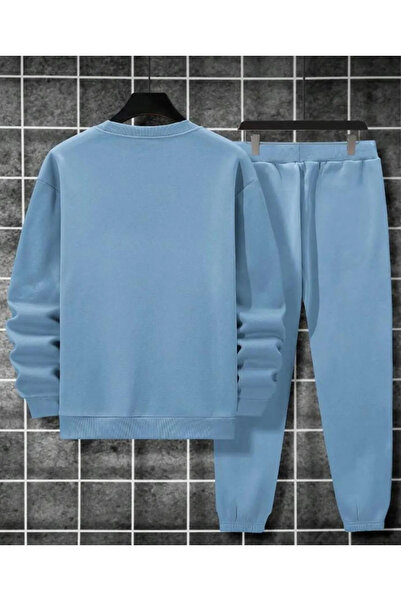 Altamira Σετ φόρμας Baby Boy Blue Balance με στάμπα Oversize Crew Neck