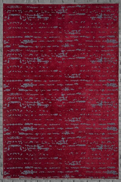 Lorente Home Moreno Viscose Carpet - Non-Slip Base, Washable Plum Anthracite Kitchen Rug 1291