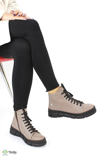 Mammamia Kadın Hakiki Deri Ortopedik Spor Tarz Günlük Bot M25/KB1630