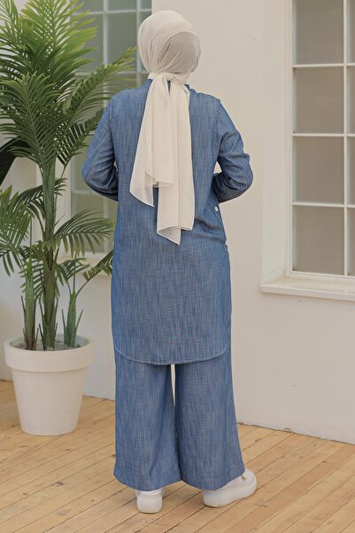 Armine TREND ARMINE TREND Indigo Tunic - Με κουμπιά και πλαϊνές σχισμές 24YT474