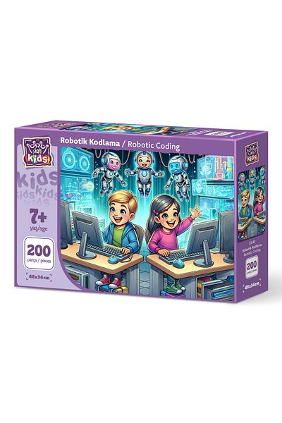 Art Puzzle Art Child Robotic Coding 200 Piece Puzzle