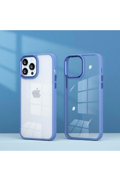 İphone 13 Metal Kamera Çerçeveli Kenarları Renkli Kılıf