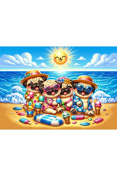 Art Puzzle Art Children's Summer Holiday 50 Piece Puzzle