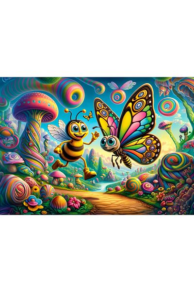 Art Puzzle Colorful Kids Plus 50 Piece Puzzle - Wings