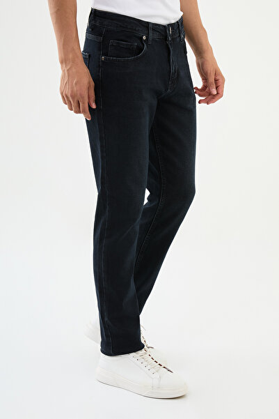 Mcr Ανδρικό τζιν παντελόνι Straight Super Slim Fit Μαύρο - 33016.24K