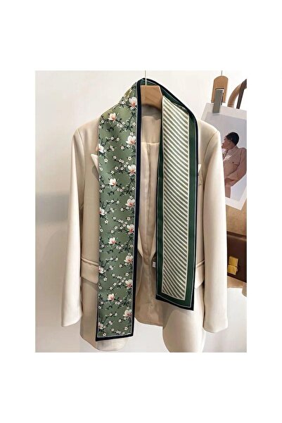 ElevaGlam أوشحة منقوشة باللون الأخضر