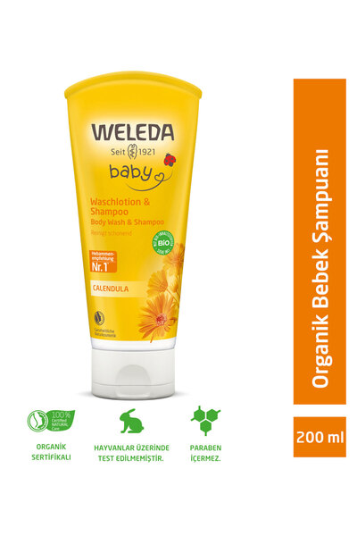 Weleda Calendula Organik Saç ve Vücut Şampuanı 200 ml