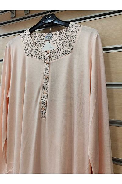 Nena 100% Cotton Large Size 4 Season Fabric Long Sleeve Pajamas Set