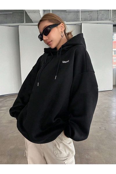 Revasser Unisex pánská/dámská jedinečná barevná bavlněná oversize mikina s kapucí s vlastním potiskem
