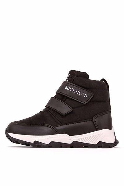 BUCKHEAD Snowshell Black Kids Boots - Buck4183
