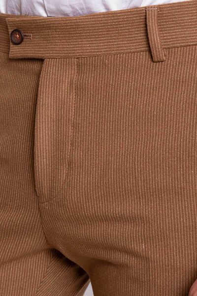 Mcr Striped Super Slim Fit Men's Trousers Camel - 38015.21K