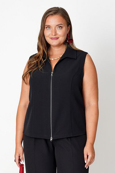 Büyük Moda Stylish Vest with Double Zipper