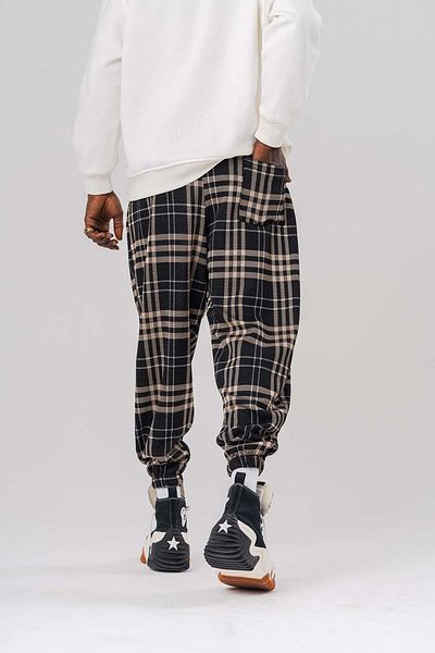 go gang own Gym Elastic Waist and Leg Pleated Pleated Baggy Shalwar