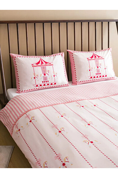 LC Waikiki LCW HOME Pembe Baskılı Baskılı Çift Kişilik Nevresim Seti 200x220