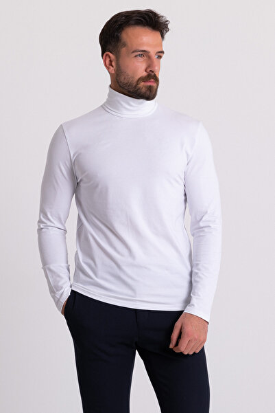 Mcr Plain White Fisherman Combed Cotton Badi