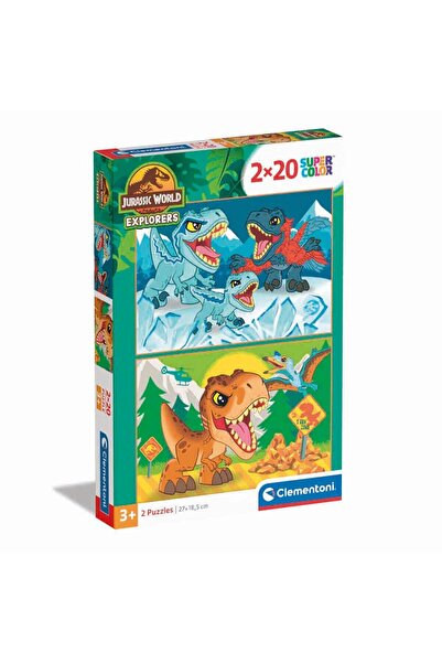 CLEMENTONI 2 x 20 Parça Puzzle: Jurassic World