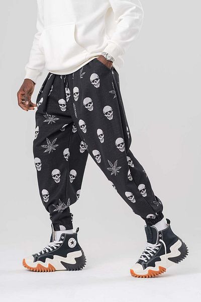 go gang own Mari Elastic Waist and Leg Pleated Baggy Shalwar