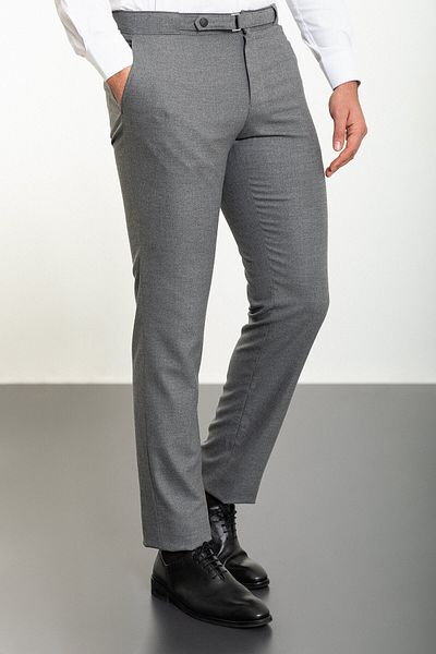 Mcr Straight Slim Fit Belt Detailed Men's Trousers Gray - 38230.23K