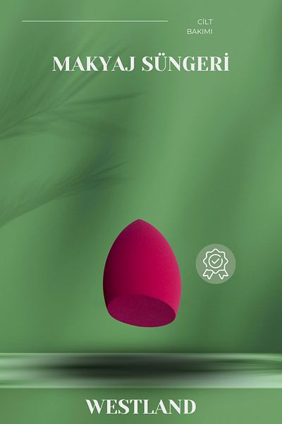 Westland Magenta Colored Makeup Sponge - Cut Design