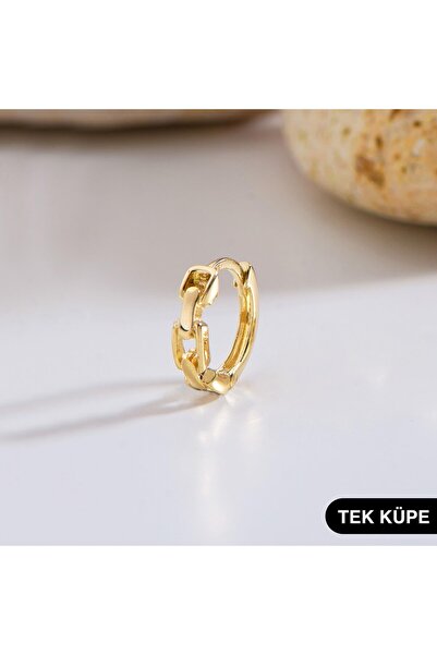 GOLDKUPE 14 Ayar Tek Halka Altın Küpe 0,55 gr