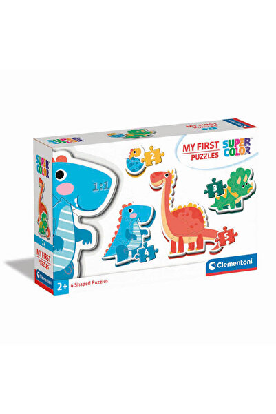 CLEMENTONI 14 Parça Supercolor Puzzle: İlk Puzzle Koleksiyonum Dinozor