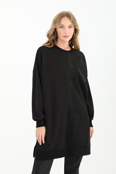 Puane Cyln10569 Puane Double Thread Fabric Striped Fabric Garnished Sweatshirt