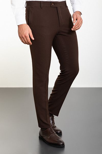 Mcr Straight Super Slim Fit Men's Trousers Brown - 38115.22K