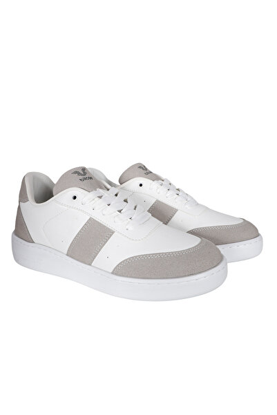 bilcee Pantofort de damă Essential One, alb-gri, cu talpă groasă, cu detaliu din piele intoarsa, 2004