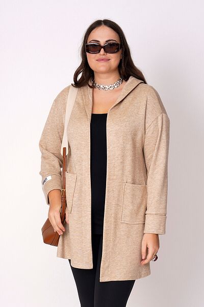 Büyük Moda Hooded Knitwear Cardigan