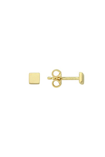 GOLDKUPE 14 Ayar Altın Minik Kare Küpe 0,58 gr